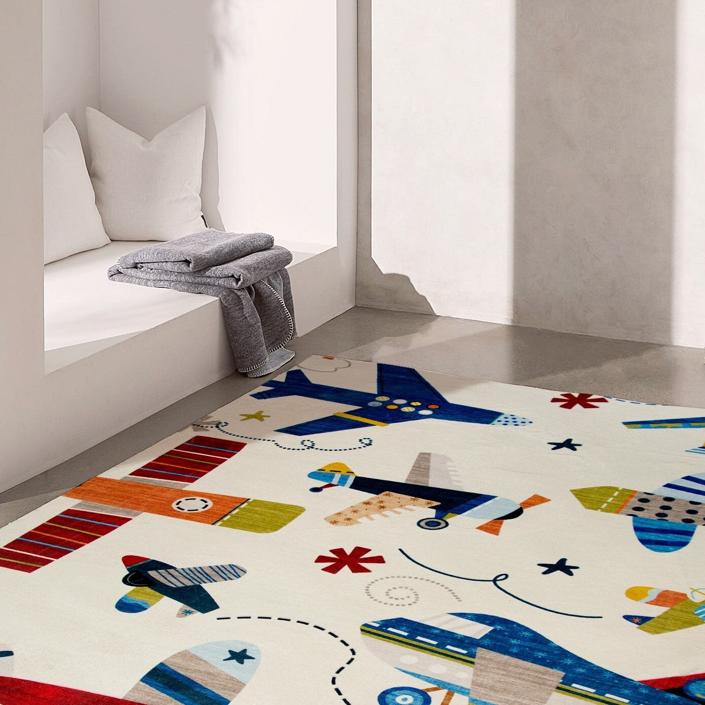 Daisy:1104 Cream Area Rug