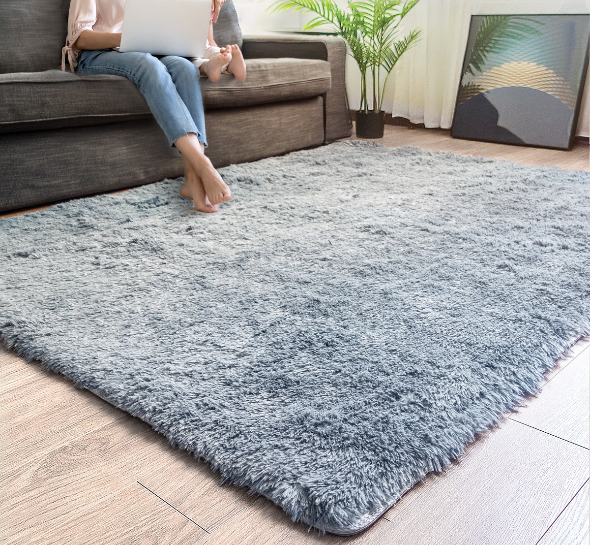 Super Soft:SS Grey Area Rug