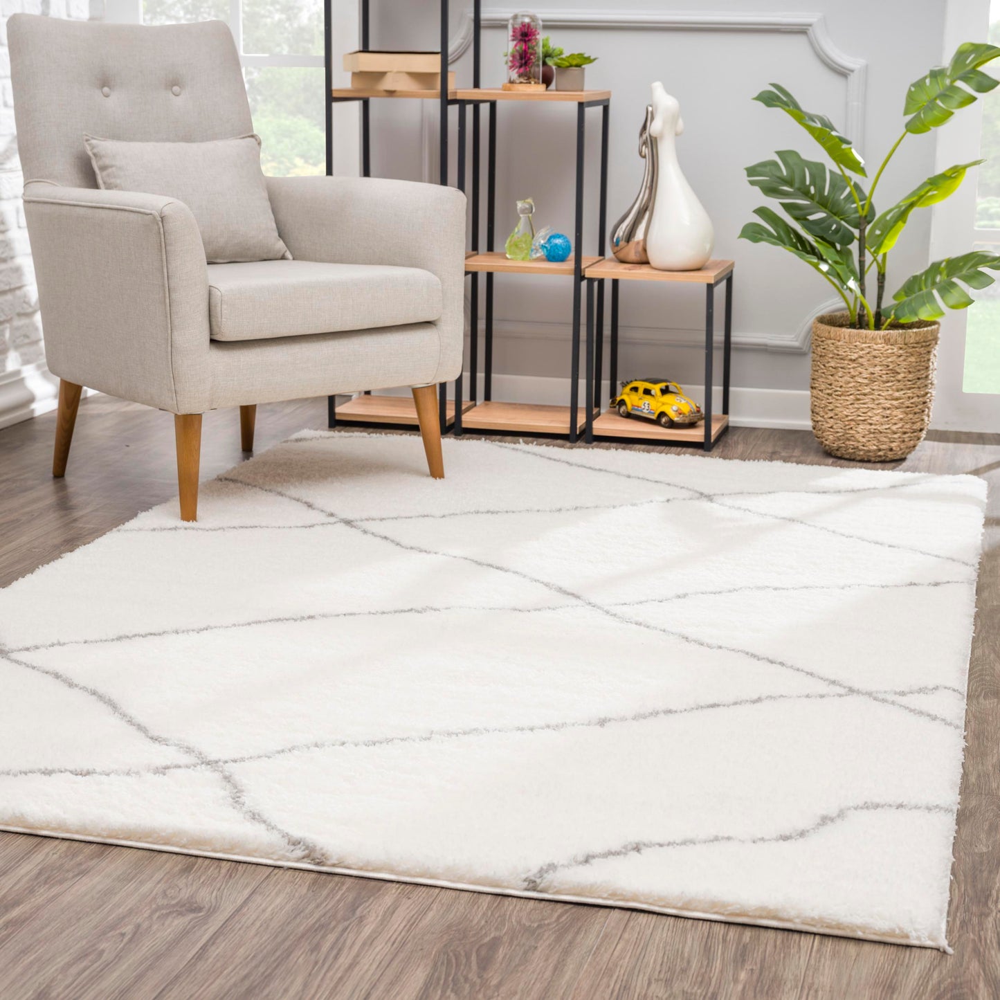 Puffy:8023 Ivory Area Rug