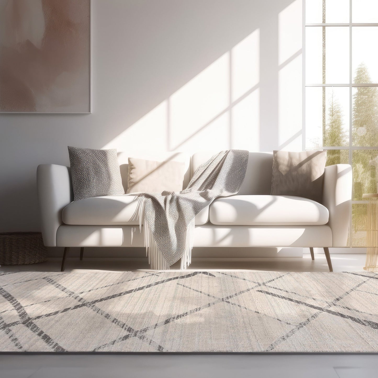 Splash:2846 Grey Area Rug
