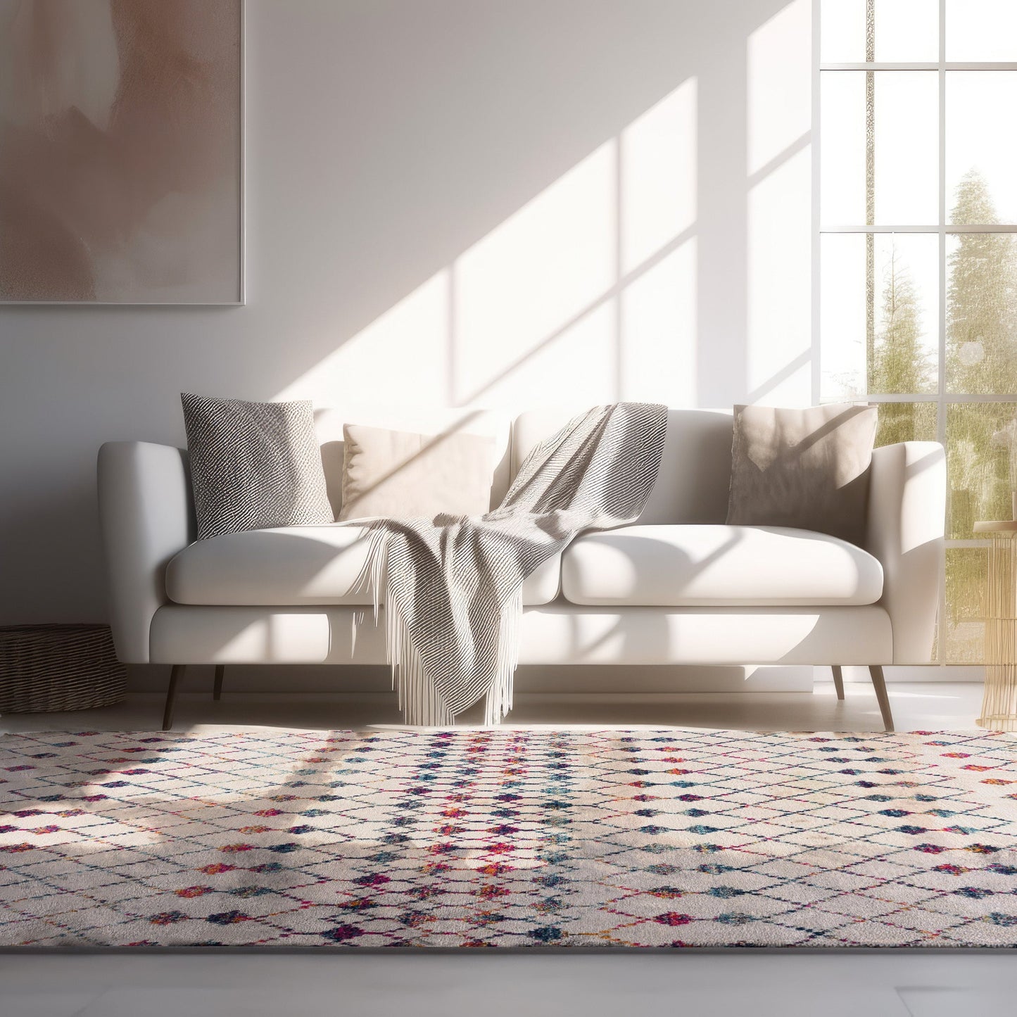 Splash:2912 Cream Area Rug