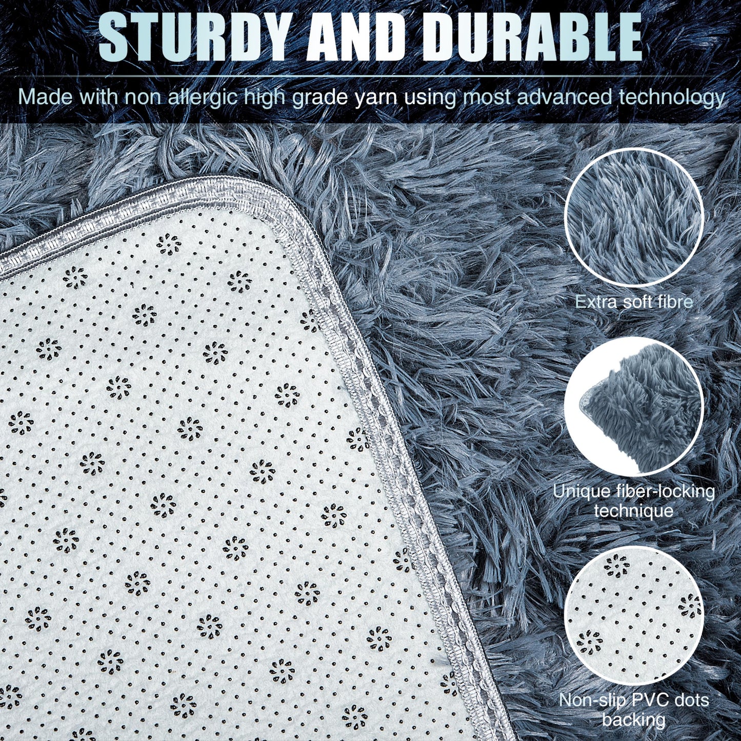 Super Soft:SS Grey Area Rug