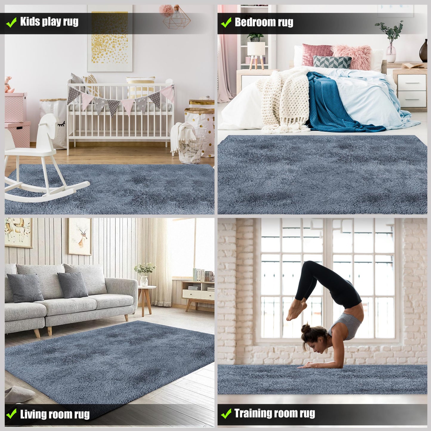 Super Soft:SS Grey Area Rug