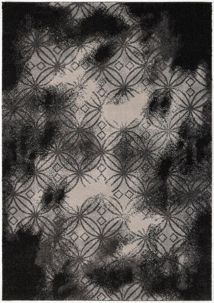 Illusion:1279 Black Area Rug