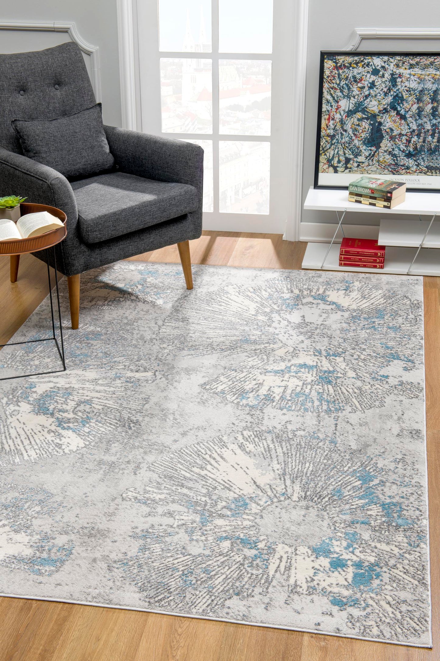 Allure:6333 Blue Area Rug