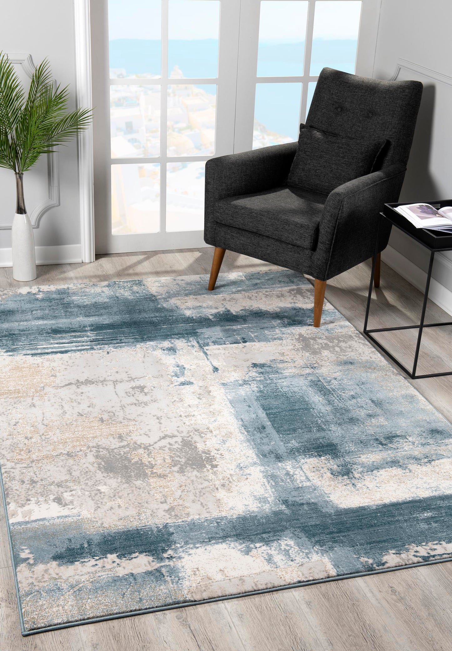 Arctic:6898 Cream Blue Area Rug