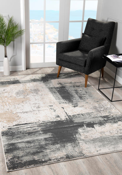 Arctic:6898 Cream Grey Area Rug