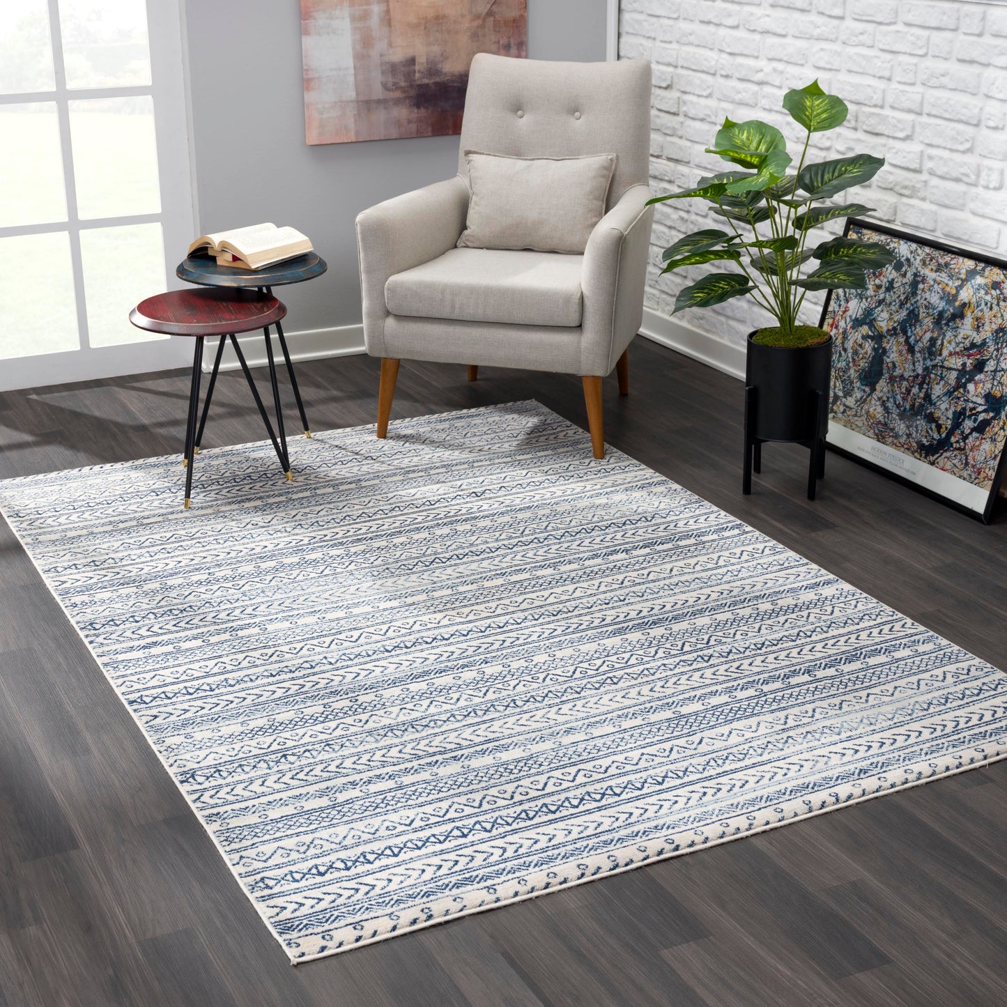 Casper:9093 Navy Area Rug