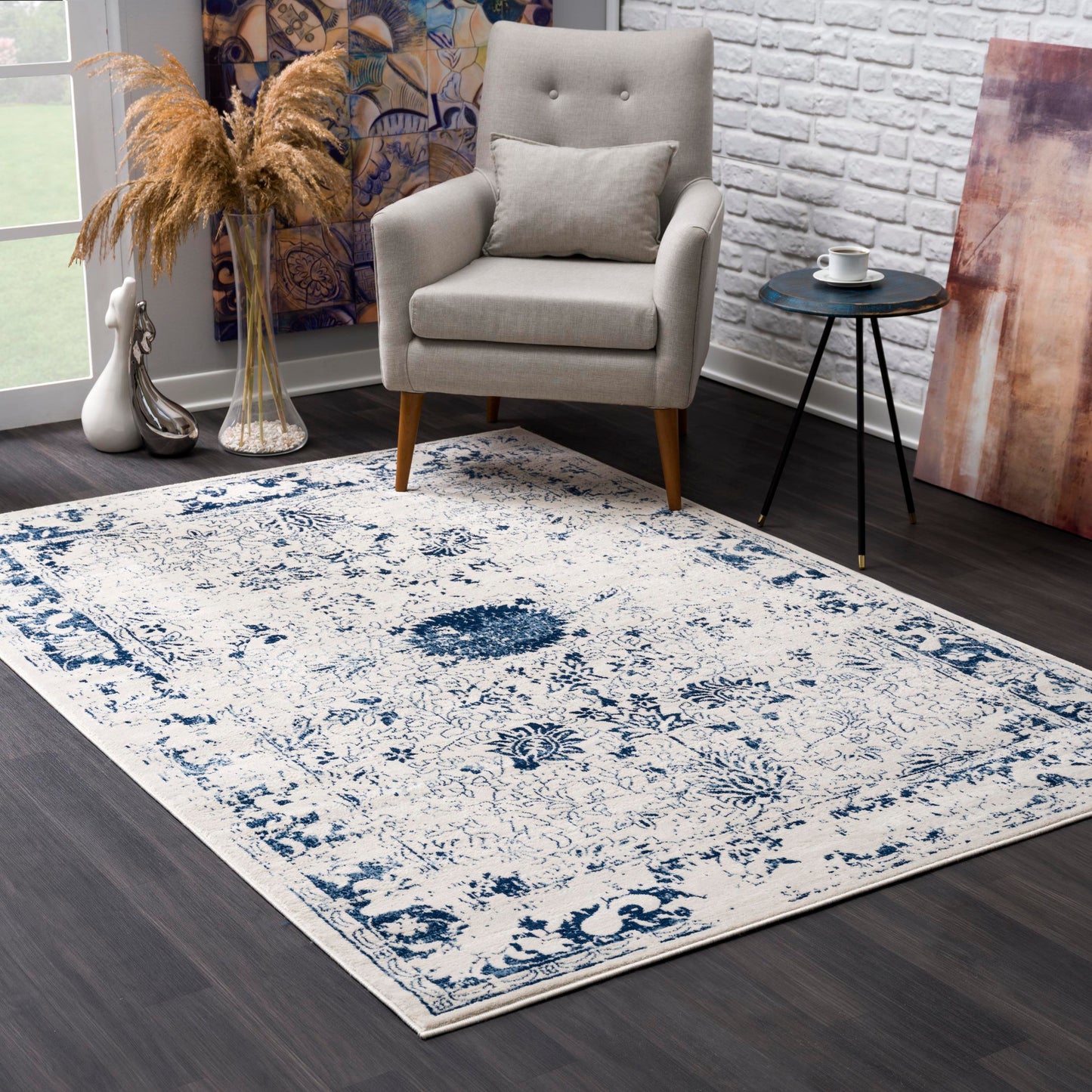 Casper:9336 Navy Area Rug