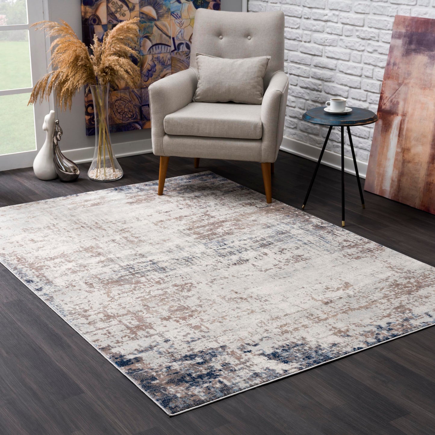 Casper:9924 Navy Area Rug