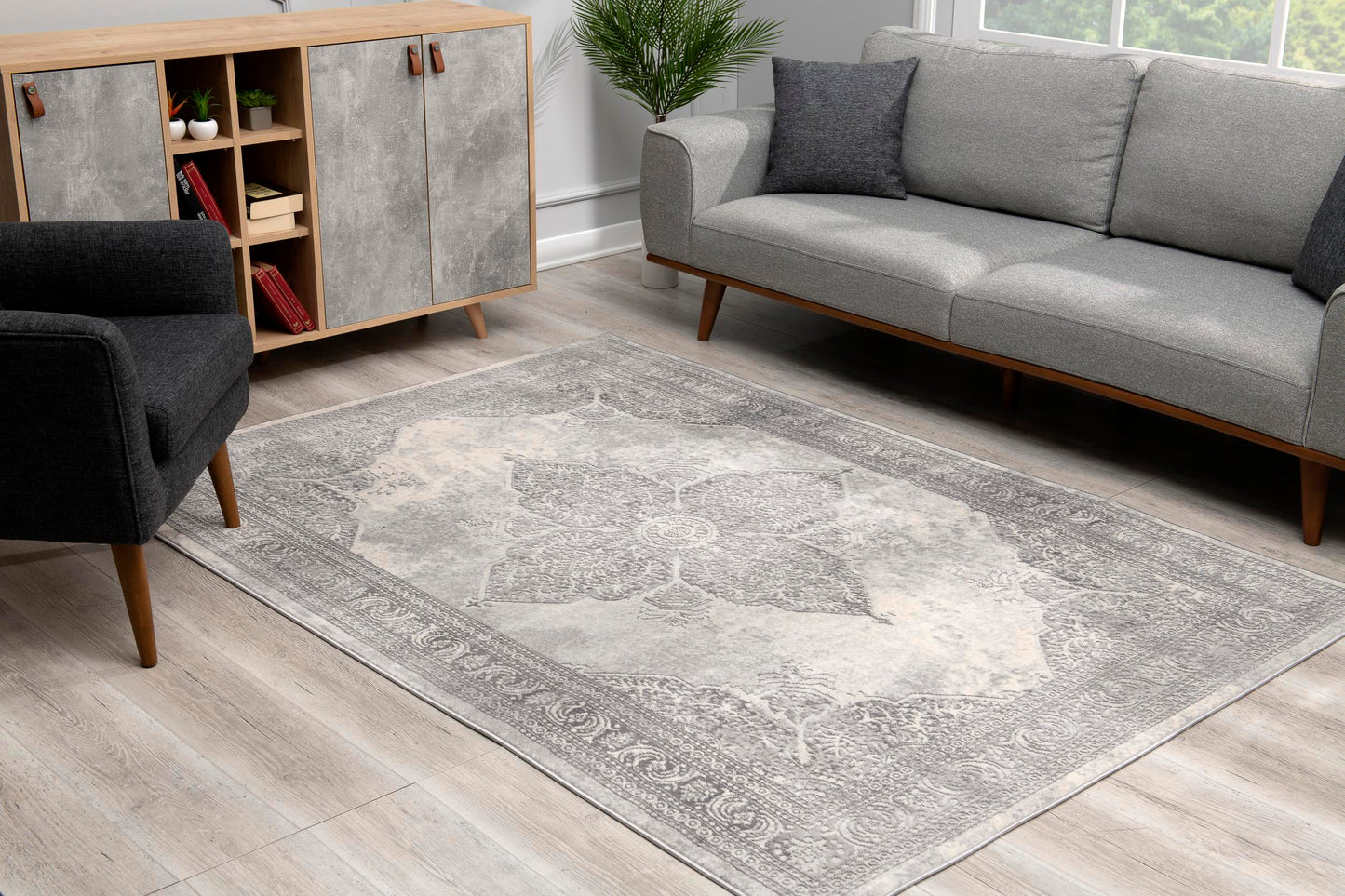 Casper:9993 Grey Area Rug