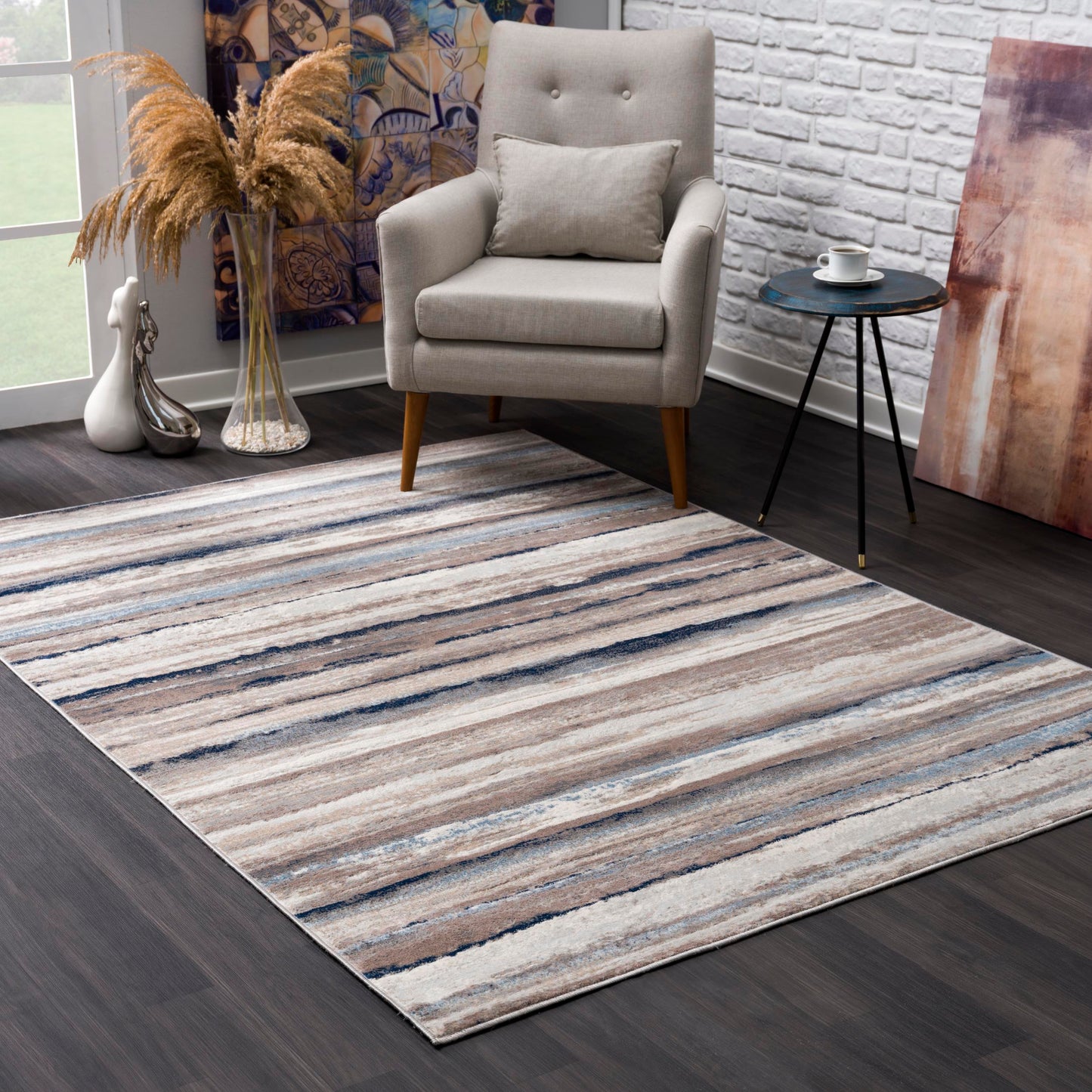 Casper:9998 Blue Area Rug