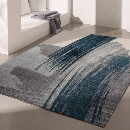 Comfort:4223 White Blue Area Rug