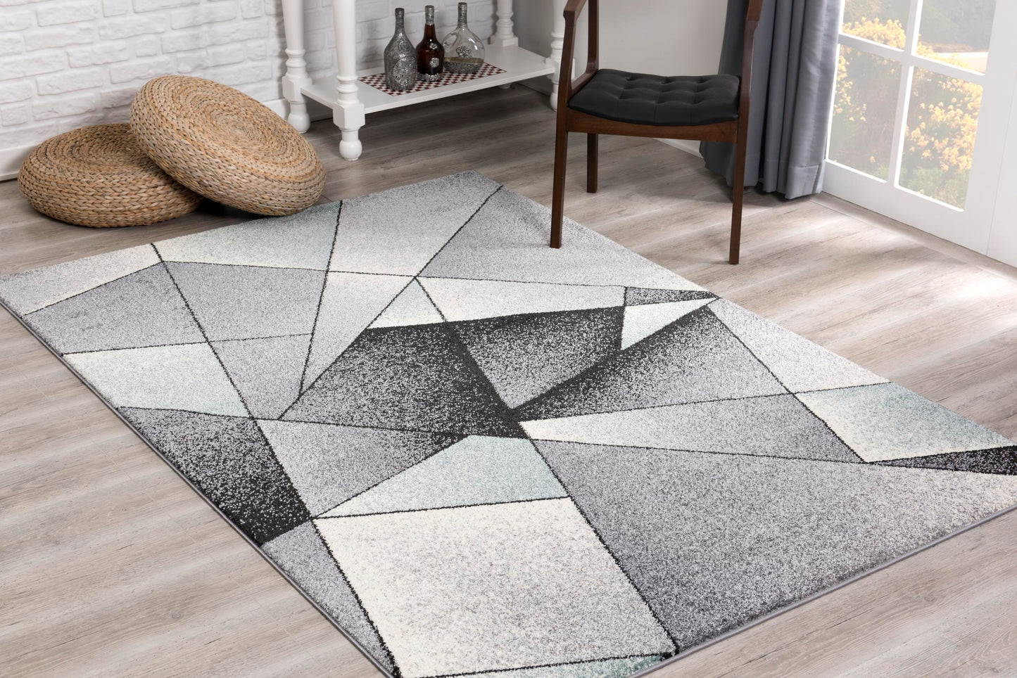 Comfort:4470 Grey Blue Area Rug