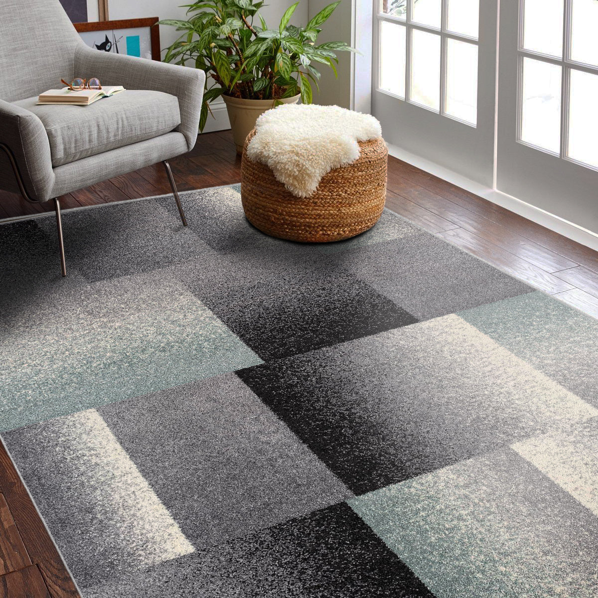 Comfort:4474 Grey Area Rug