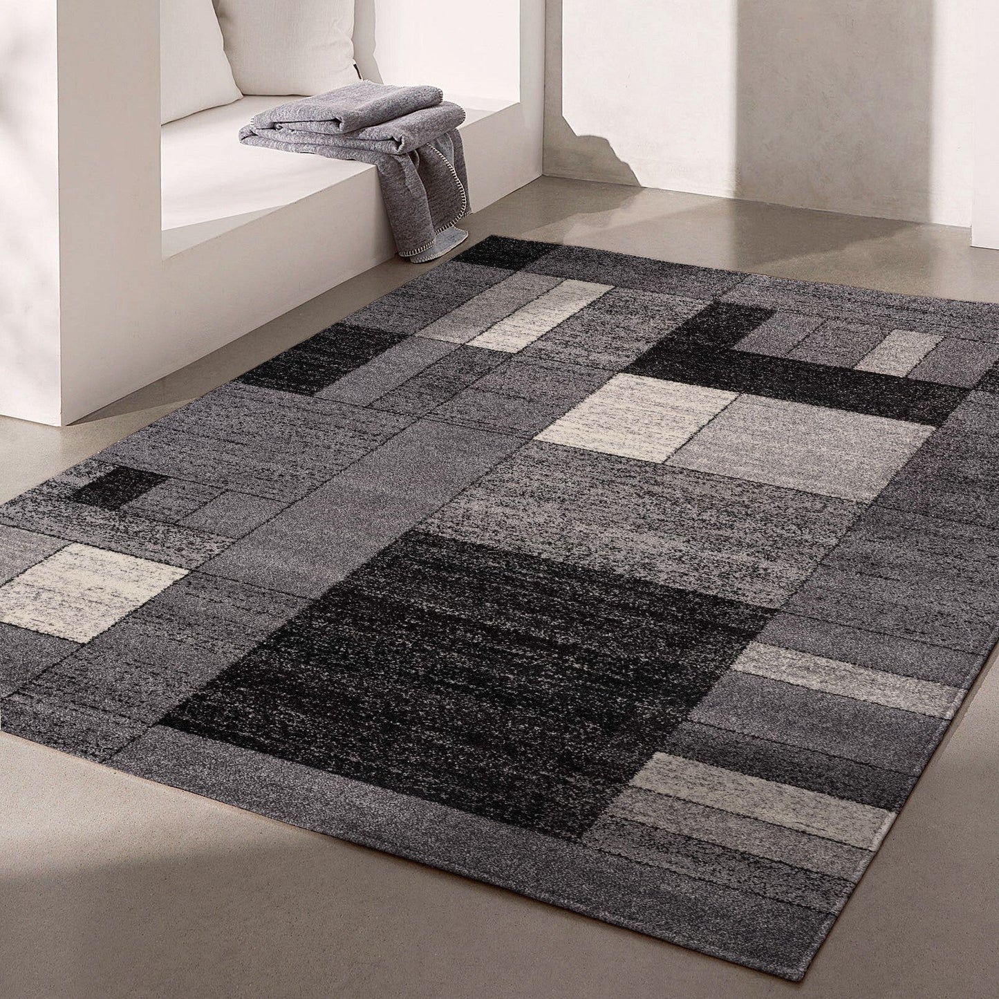 Comfort:4577 Grey Area Rug