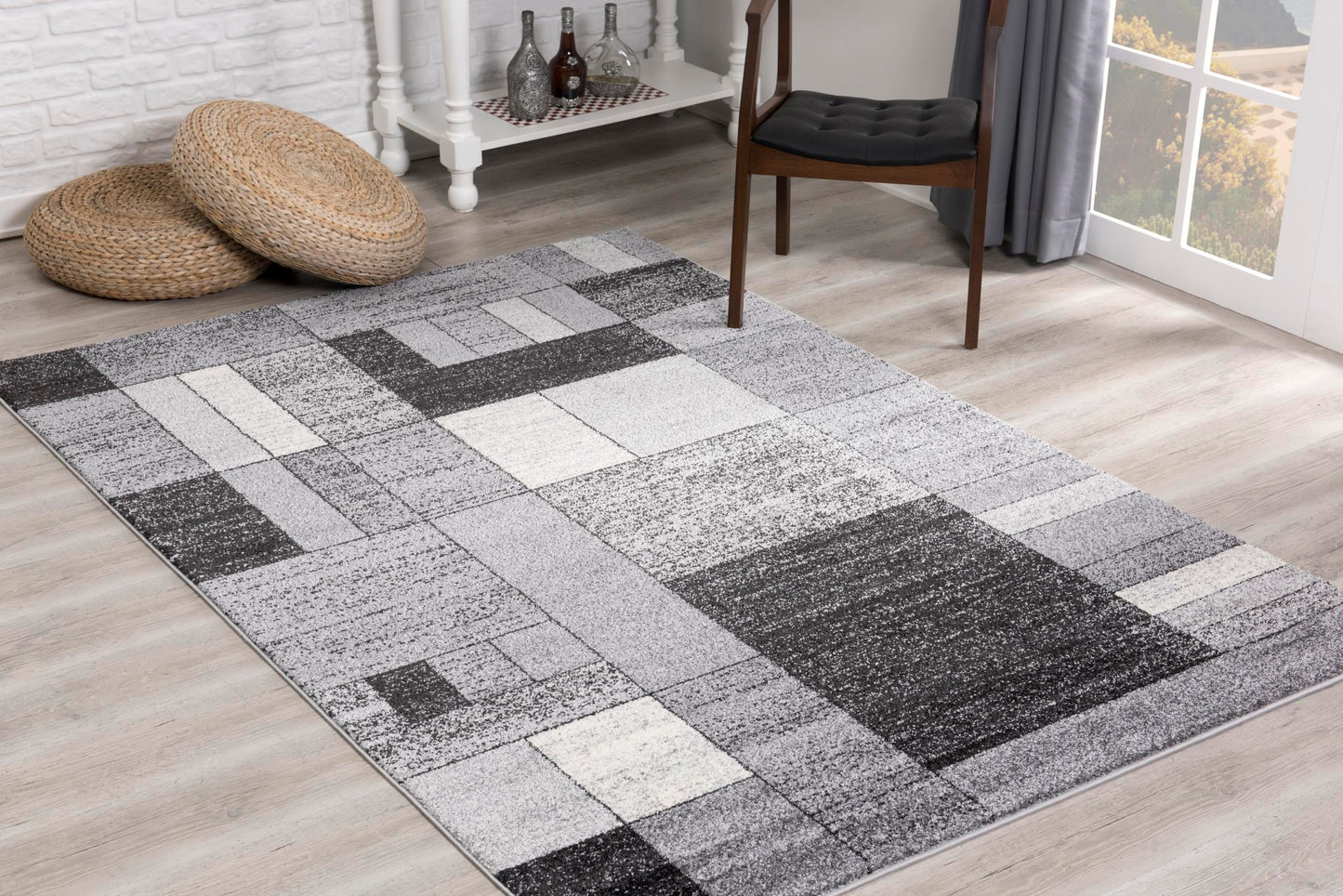 Comfort:4577 Grey Area Rug