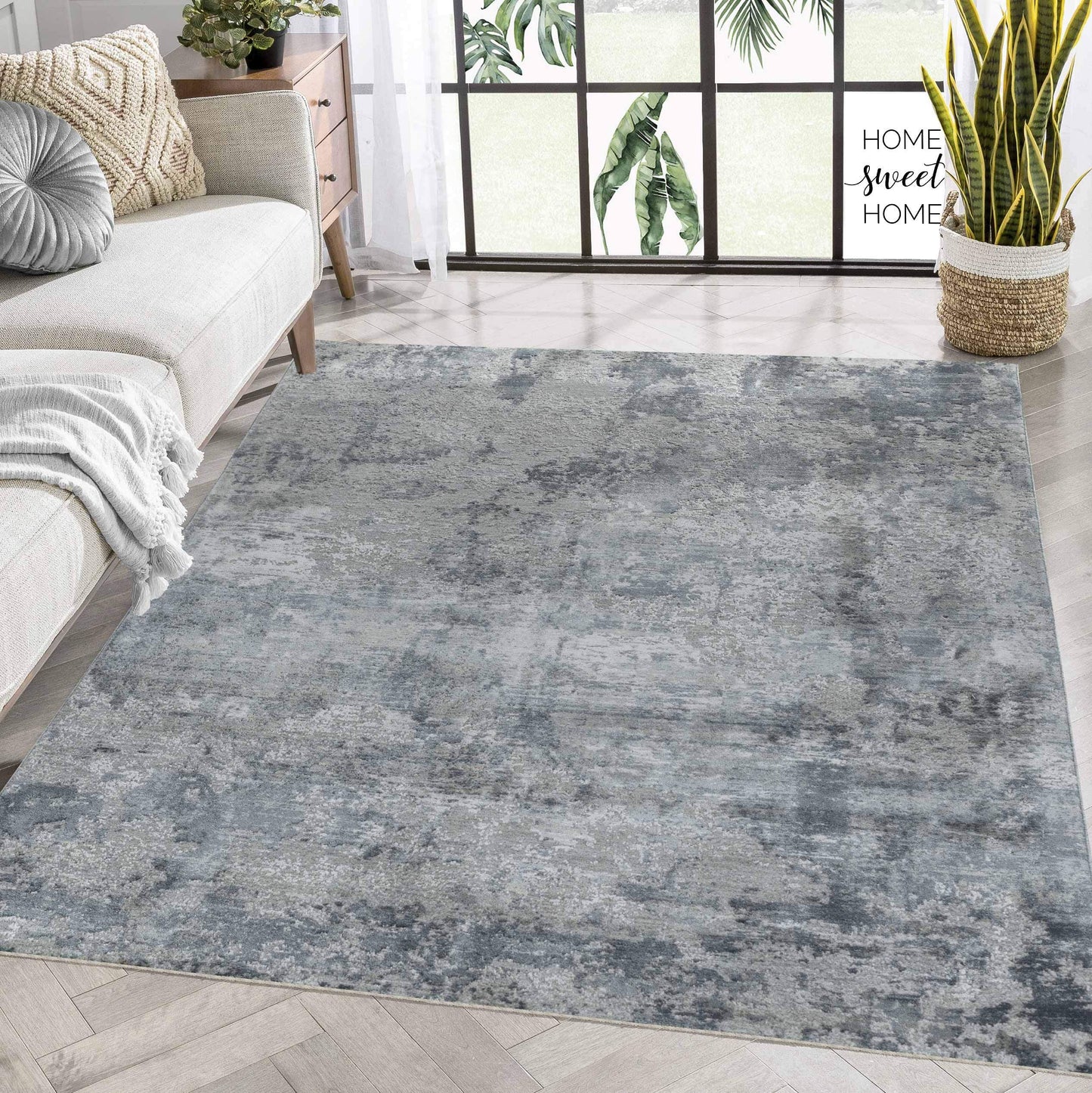 Ella:3244 Blue Area Rug