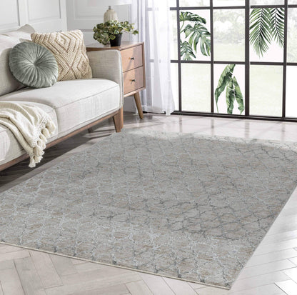 Ella:3245 Beige Area Rug