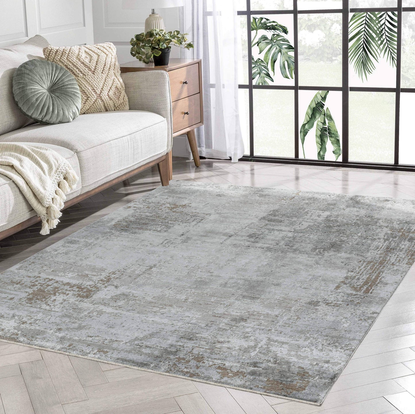 Ella:3441 Beige Area Rug