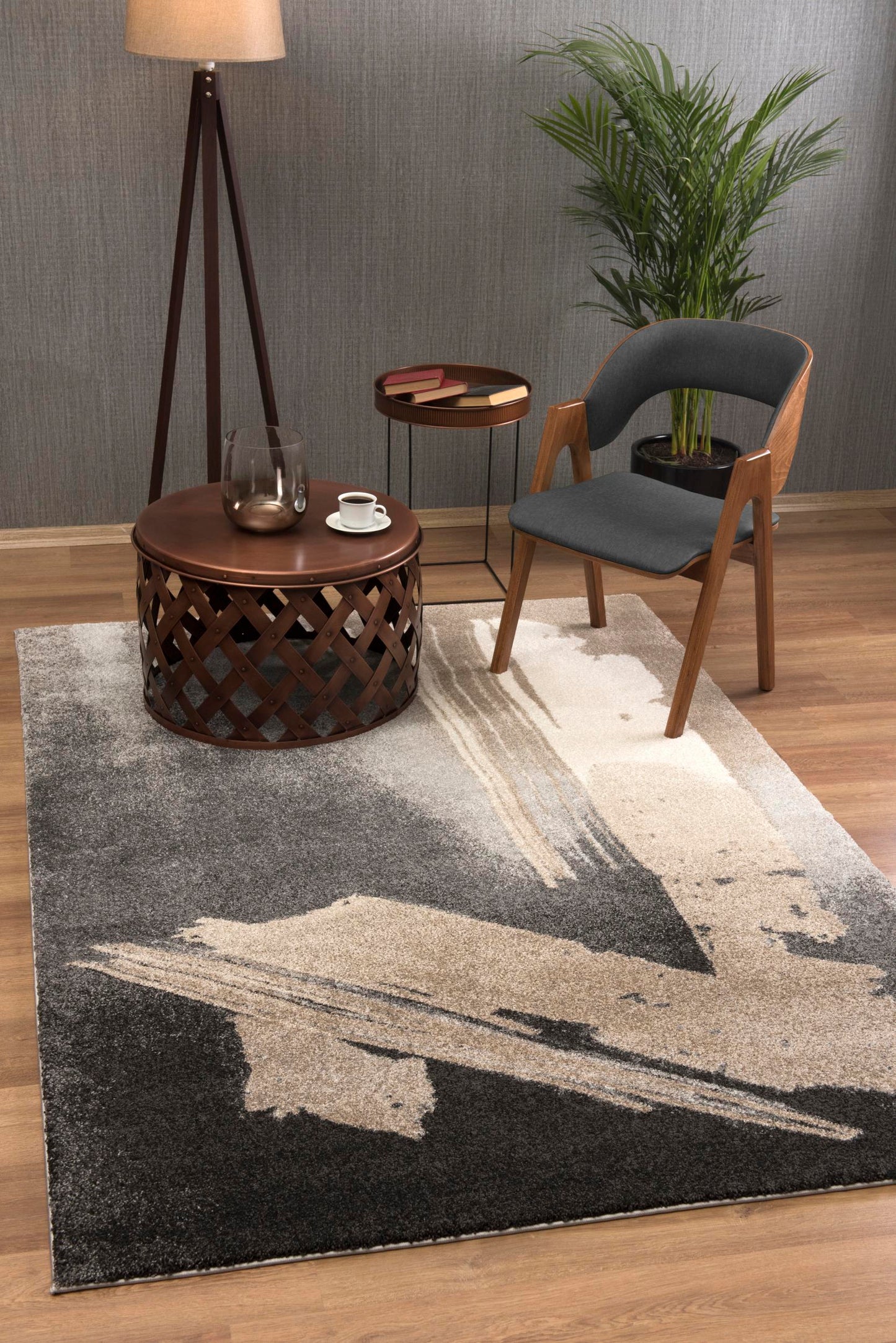 Illusion:1264 Grey Area Rug