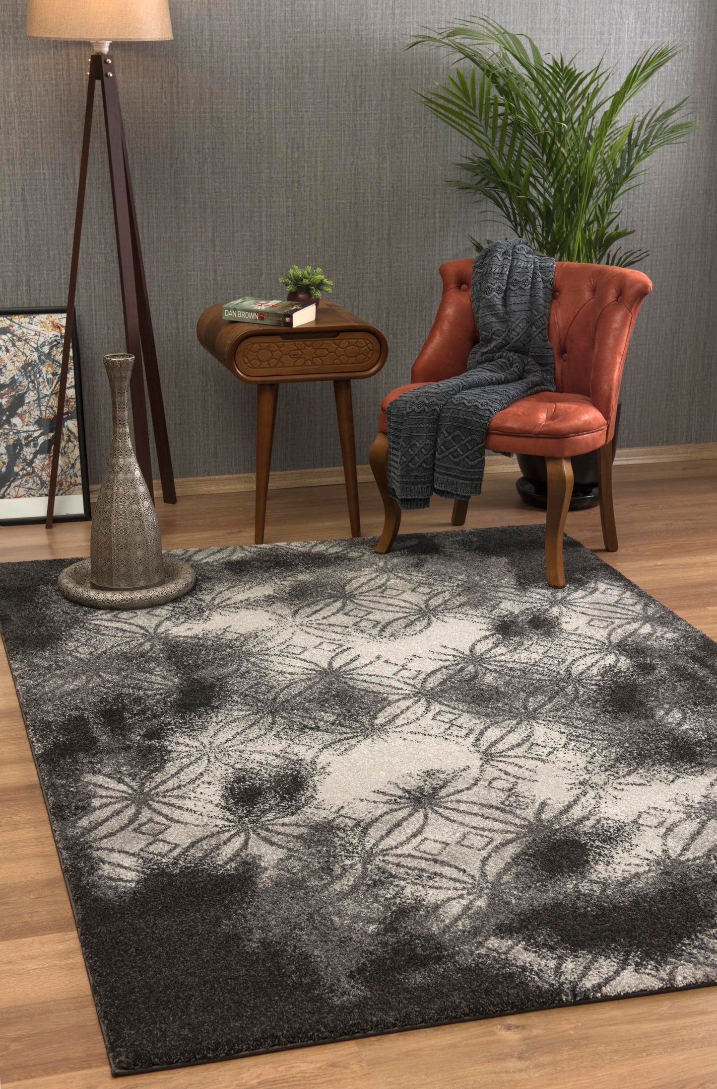 Illusion:1279 Black Area Rug