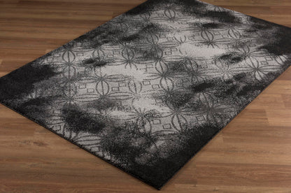 Illusion:1279 Black Area Rug