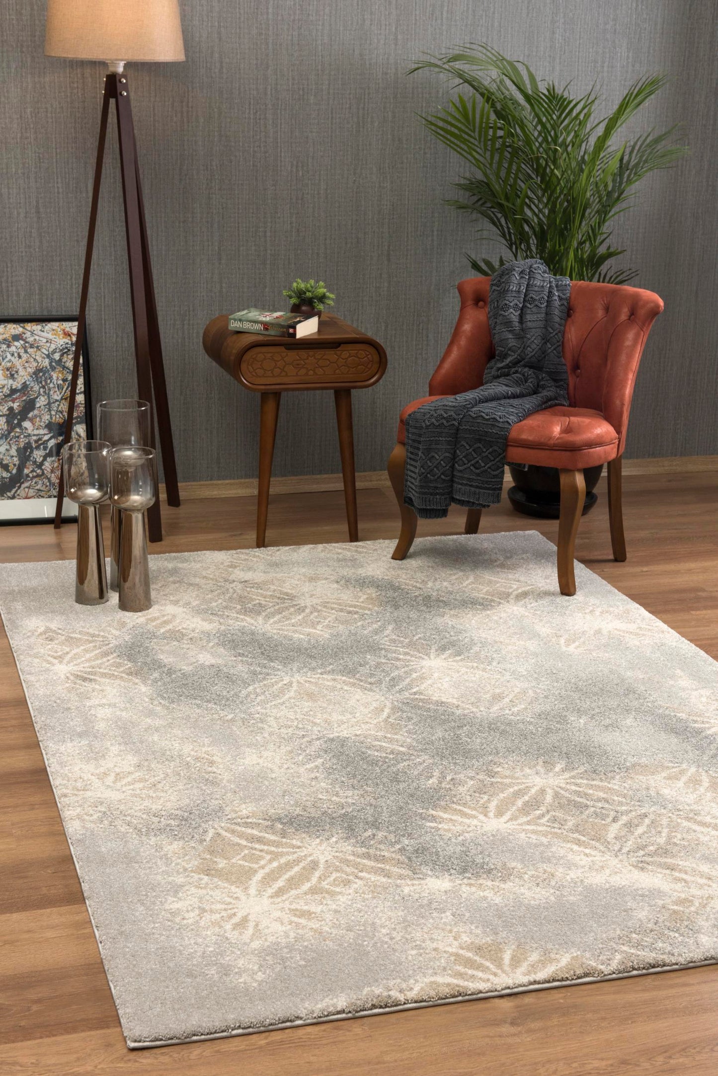 Illusion:1279 Light Grey Area Rug