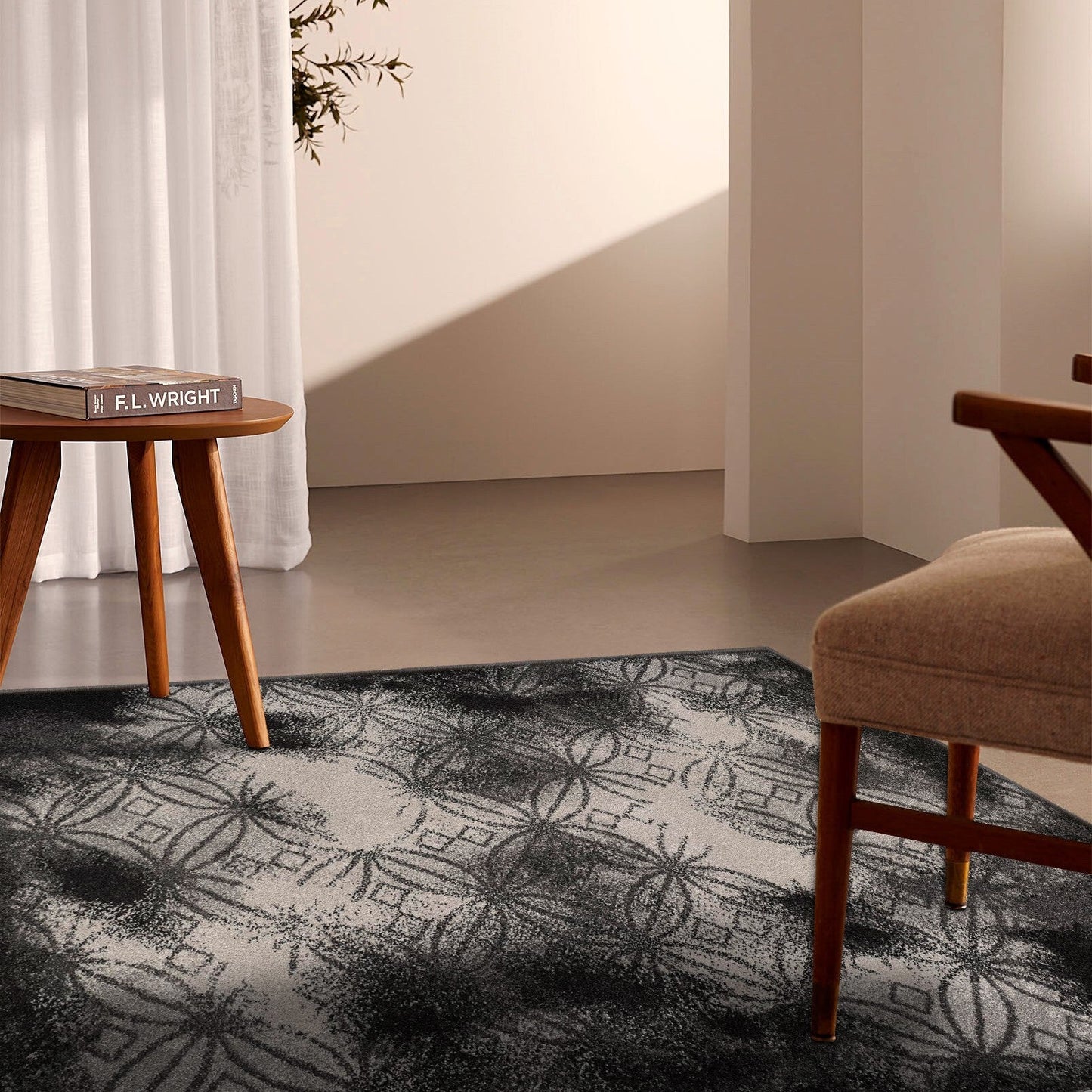 Illusion:1279 Black Area Rug