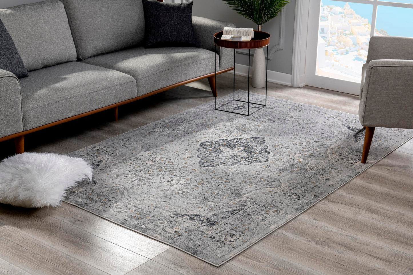 Luna:1813 Grey Area Rug