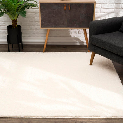 Puffy:Plain Ivory Area Rug