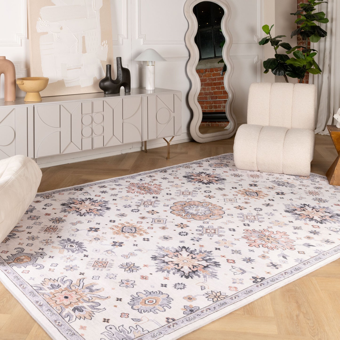 Prismatic:6933 Cream Area Rug