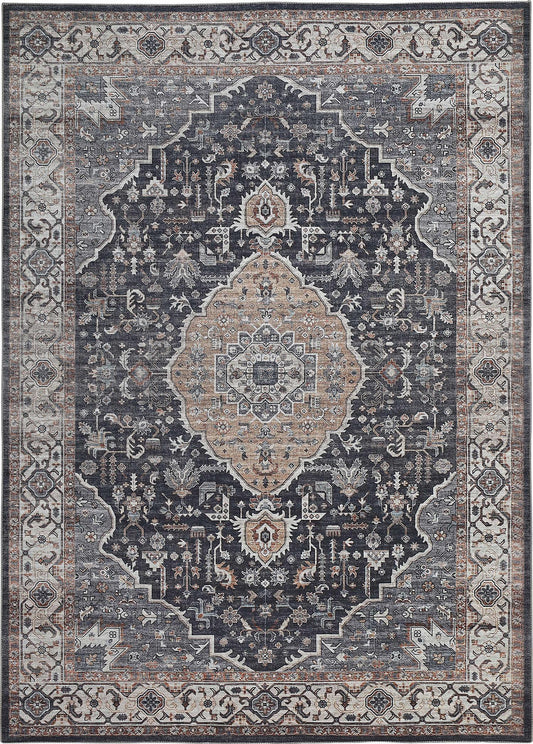 Sahara:4555 Blue Area Rug