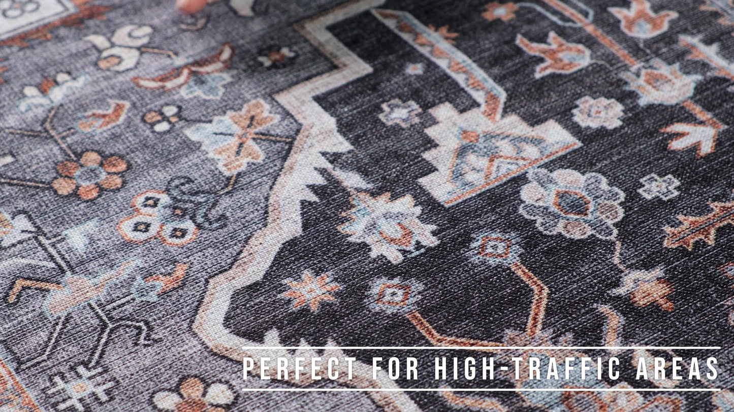 Sahara:4555 Blue Area Rug