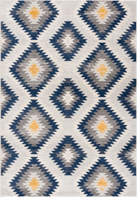 Splash:2845 Blue Area Rug