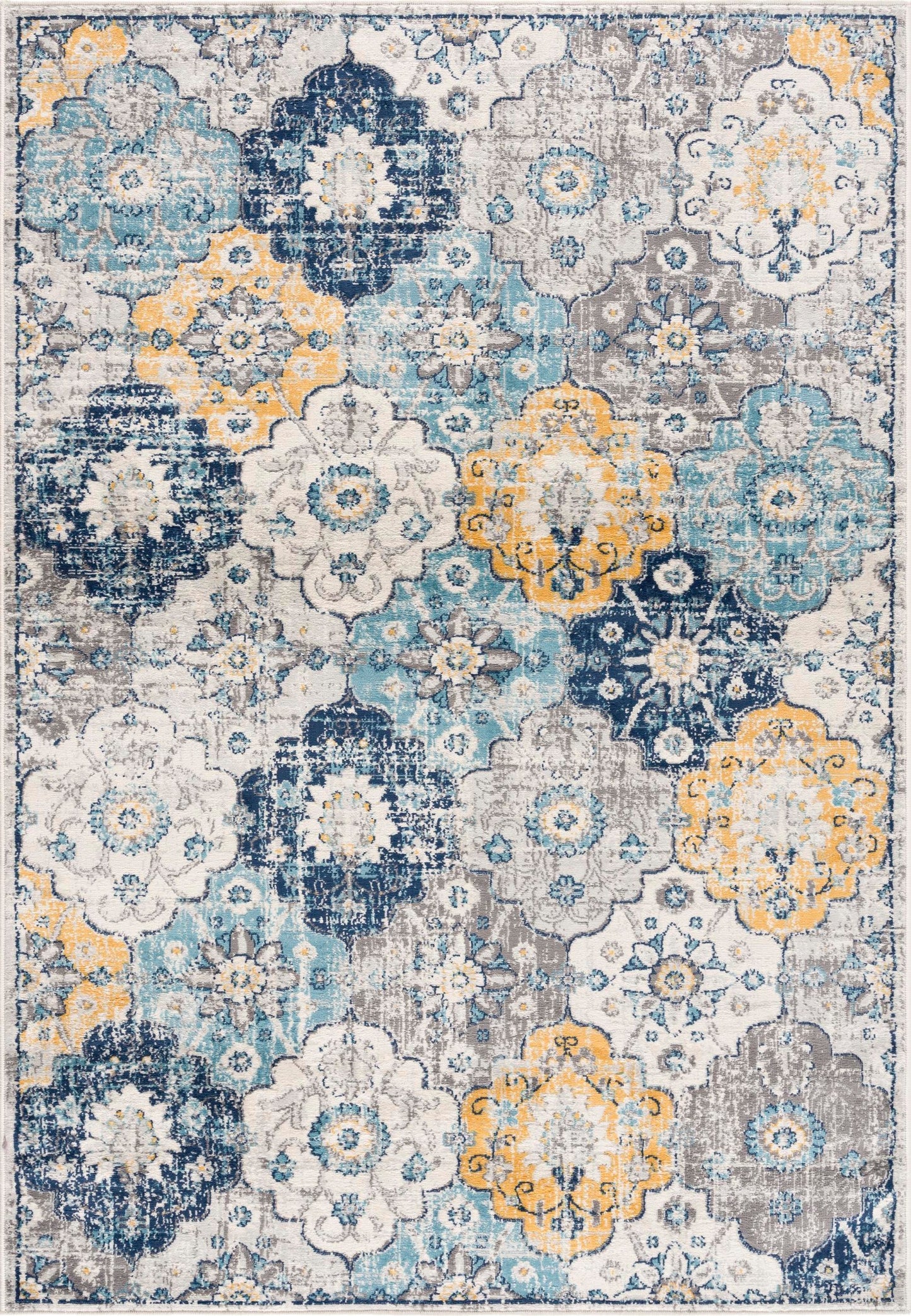 Splash:2855 Blue Area Rug