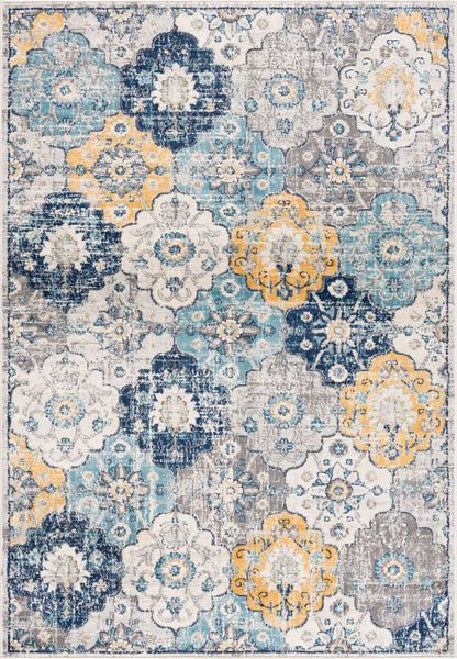 Splash:2855 Blue Area Rug