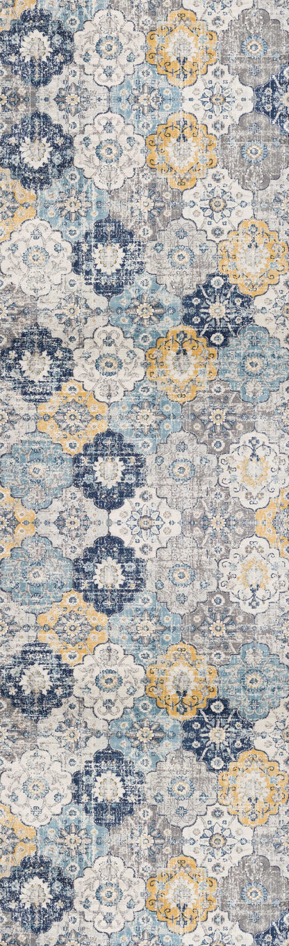 Splash:2855 Blue Area Rug