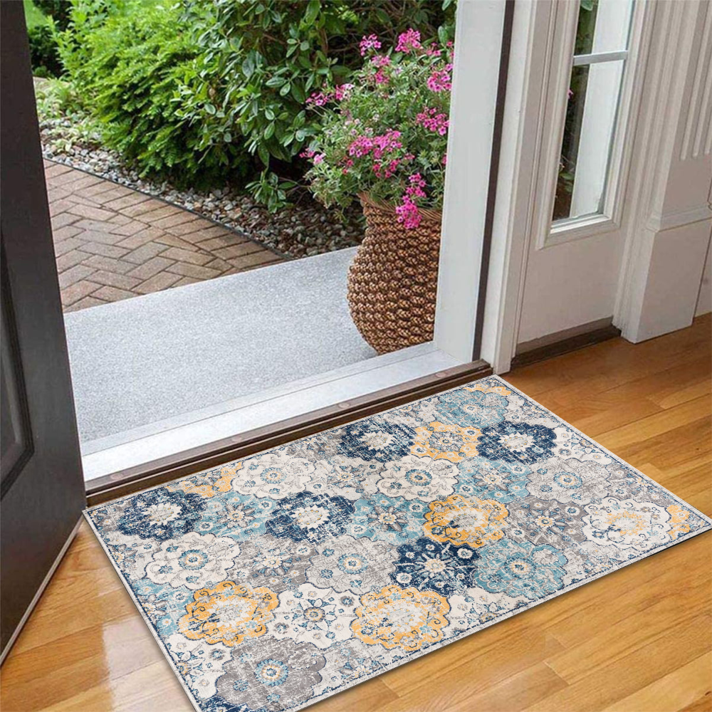 Splash:2855 Blue Area Rug