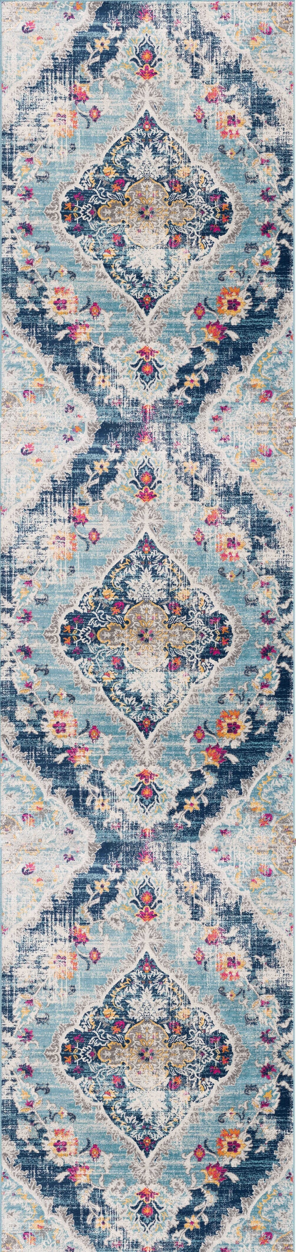 Splash:2898 Blue Area Rug