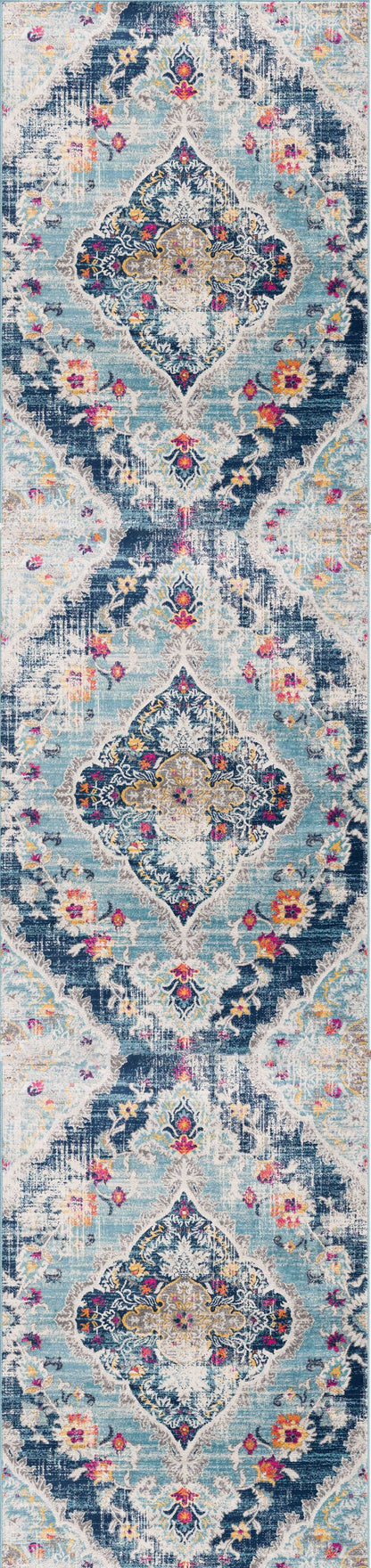 Splash:2898 Blue Area Rug