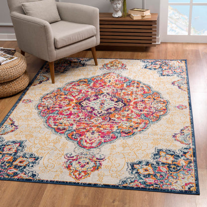 Splash:2899 Cream Area Rug