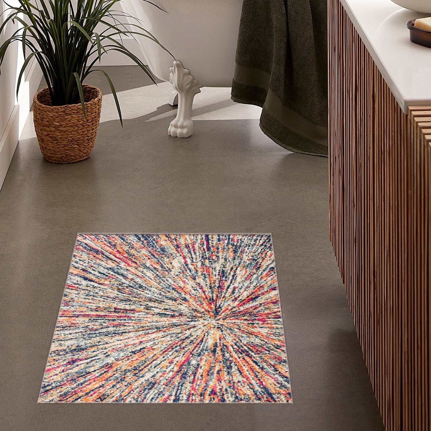 Splash:2911 Cream Area Rug