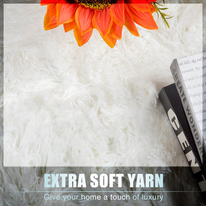 Super Soft:SS White Area Rug