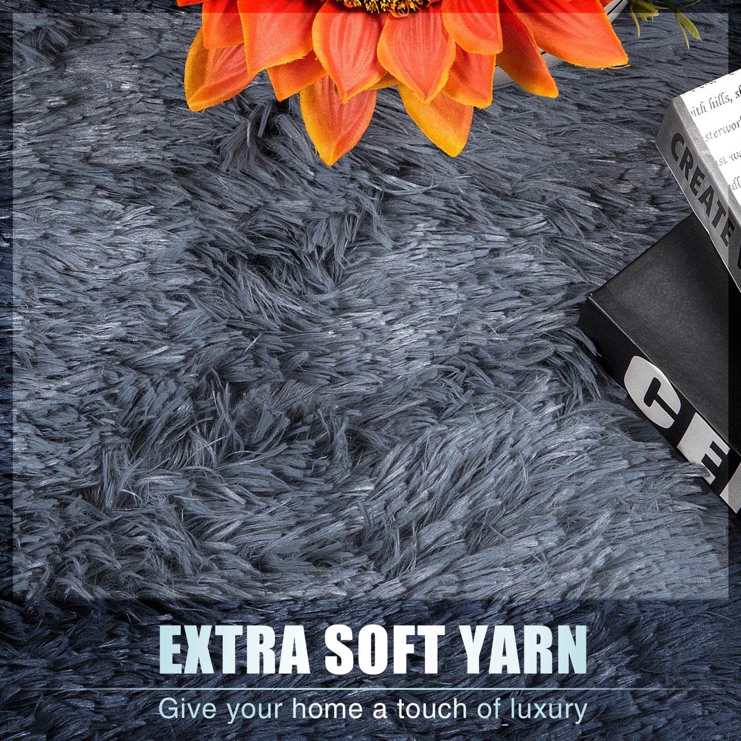 Super Soft:SS Grey Area Rug