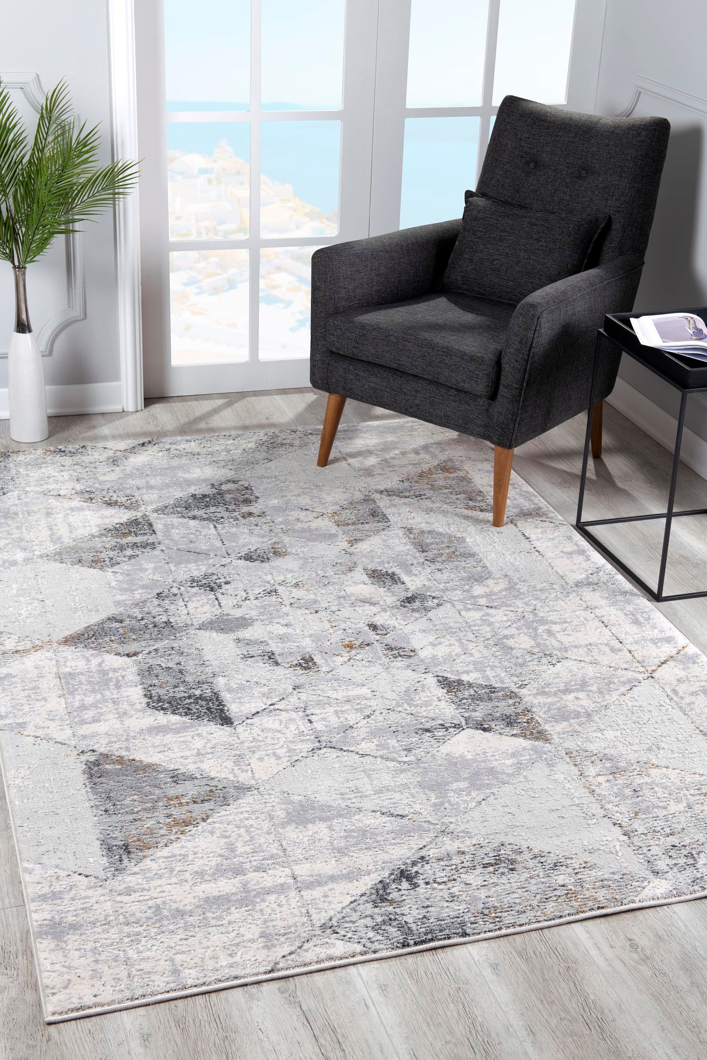 Stella:1096 Cream Grey Area Rug