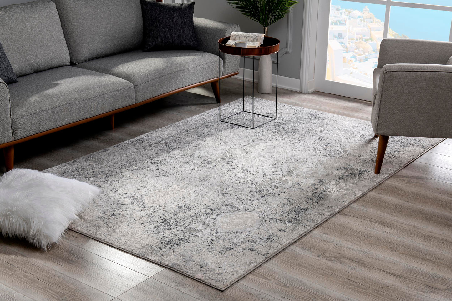 Stella:1110 Cream Grey Area Rug