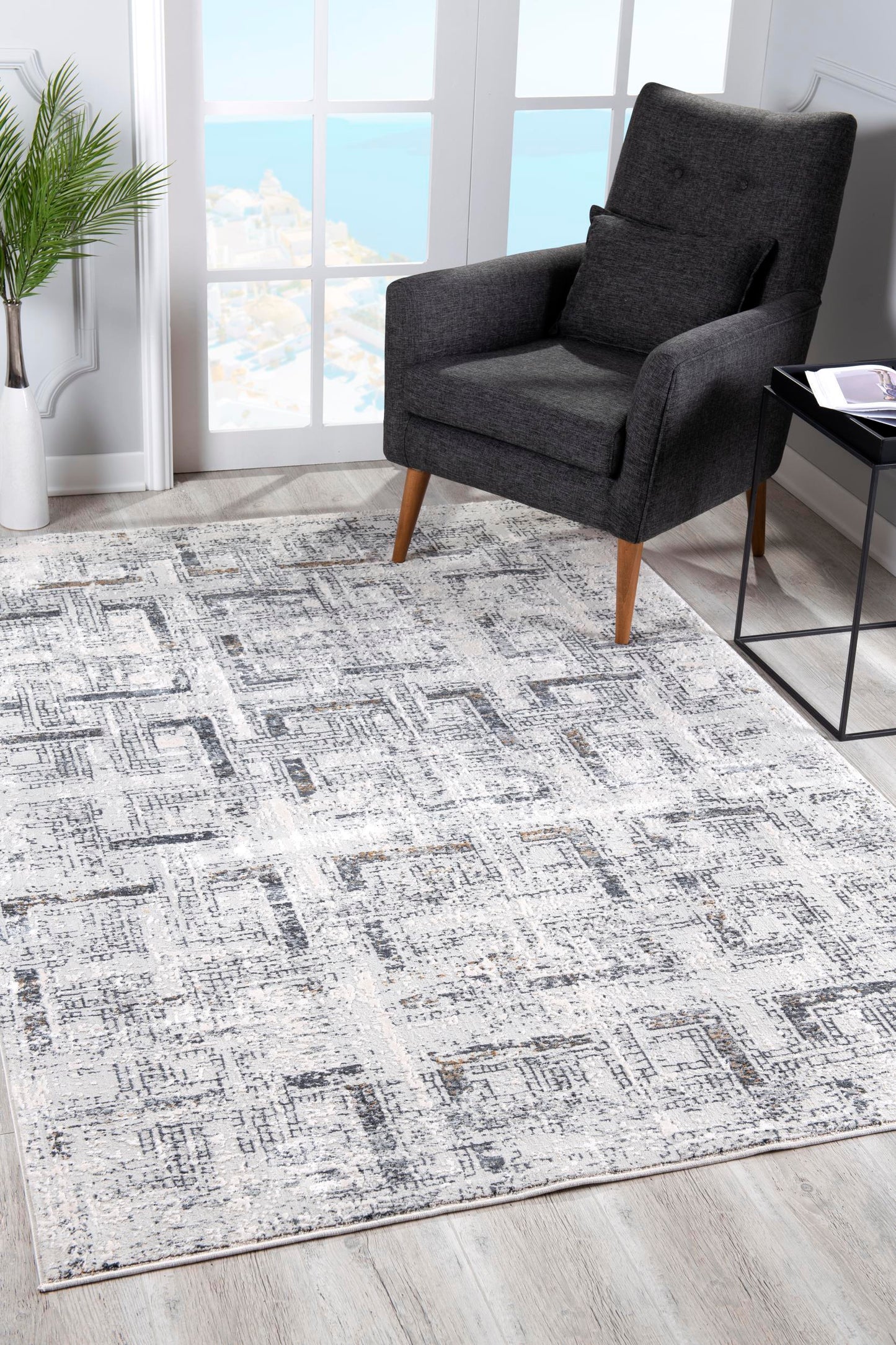 Stella:1119 Cream Grey Area Rug