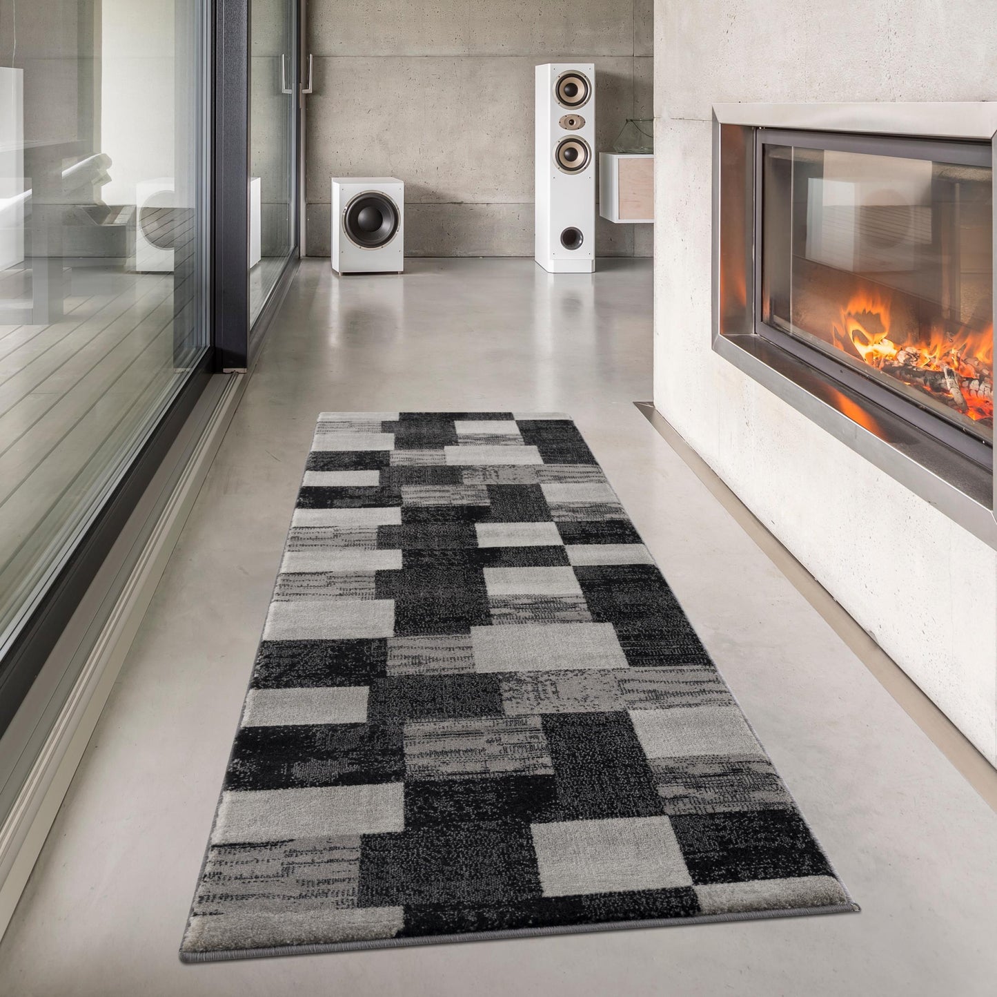 Vegas:1166 Grey Area Rug