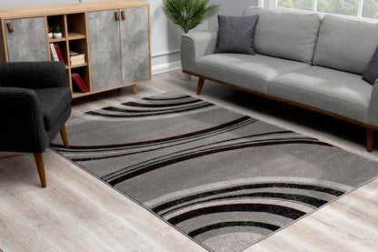 Vegas:1888 Grey Area Rug